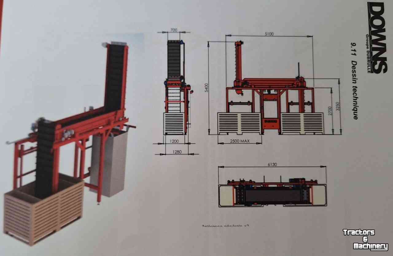 Box filler  Downs, DF-MIX, verticale, kistenvuller, big bag vuller