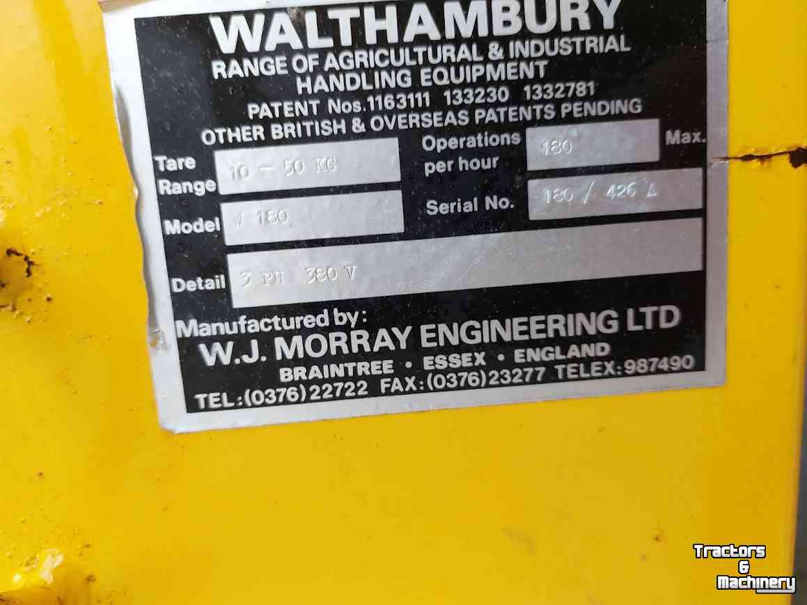 Weighing machines  Walthambury W180 Afweger / Opzakmachine