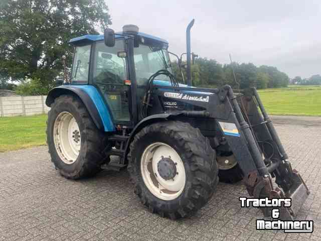 Tractors New Holland TS 110 4WD, 4 cilinder turbo, airco, Quicke frontlader