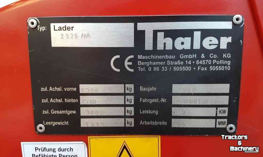 Wheelloader Thaler 2026 KA Loader