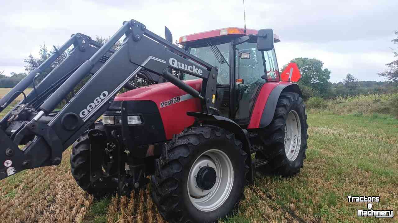 Tractors Case-IH MXM 130 quicke lader fh lucht