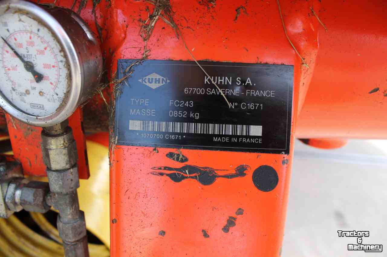 Mower Kuhn FC243 achtermaaier schijvenmaaier kneuzer lift-control