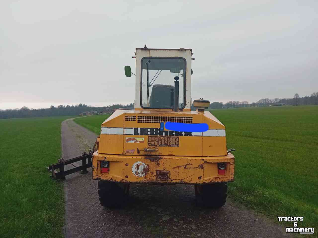 Wheelloader Liebherr L508 L 508 Shovel met grondbak en palletvork